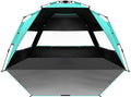OutdoorMaster Beach Tent with Blackout Shelter Technology, Portable Beach Shade Sun Shelter Canopy for 4-6 Person with UPF 50+ UV Protection, Easy Setup Pop Up Tent Family Size
