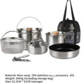 Outdoor Stainless Steel Pot Set for Camping, Picnic,Household