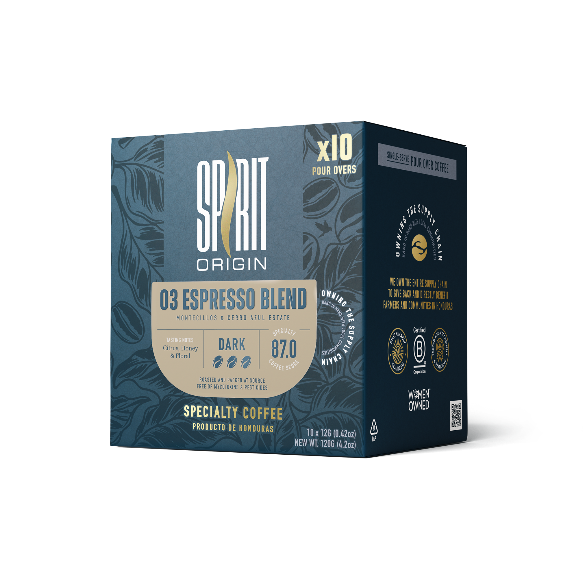 Single-Use Pour-Over Drip Bags - Espresso Blend (Box of 10 Bags)