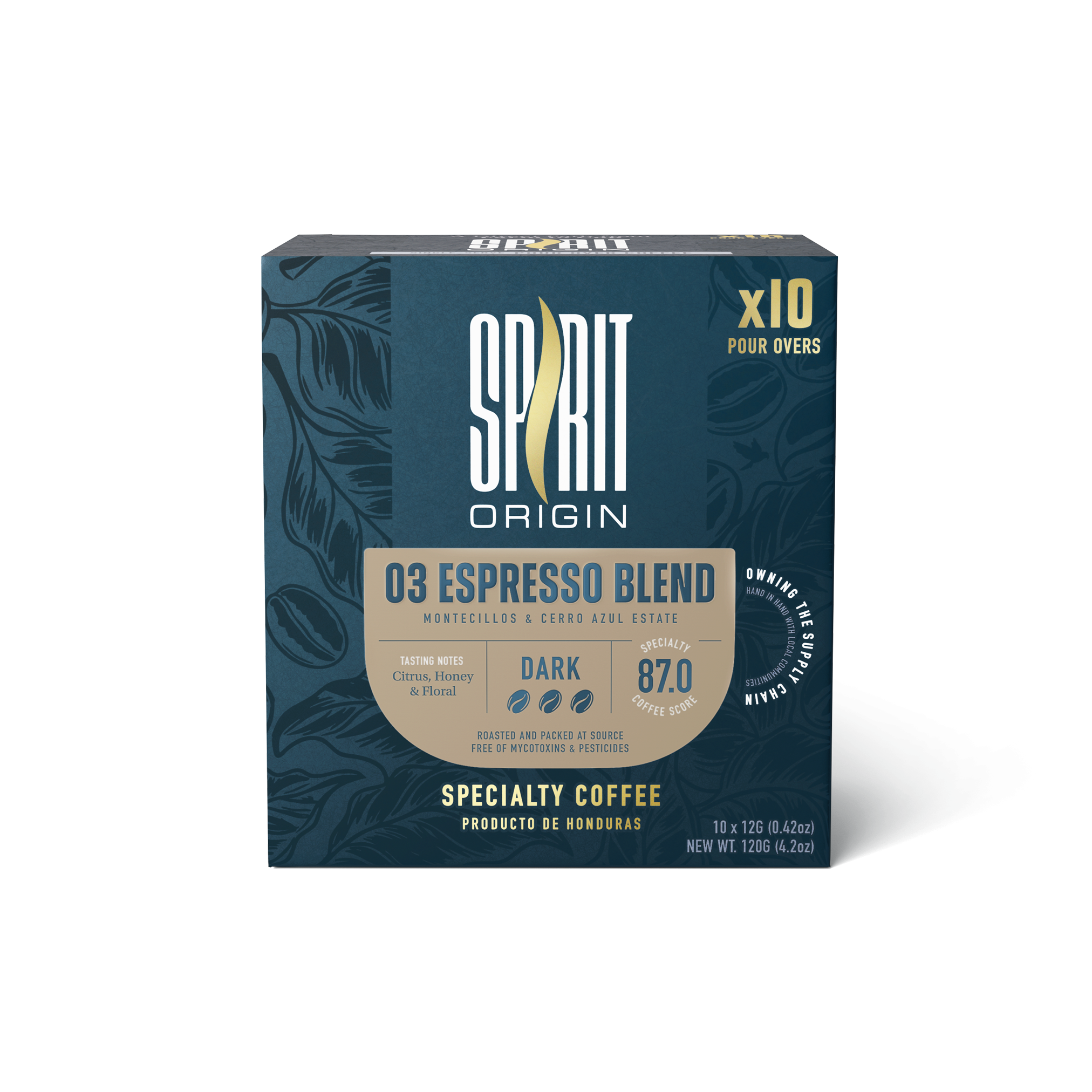 Single-Use Pour-Over Drip Bags - Espresso Blend (Box of 10 Bags)